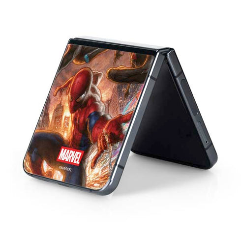Marvel Spiderman Group Wall Galaxy Z Flip5 5G Skin